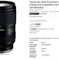 Permalink to Substantial Tamron 28-75mm f/2.8 Di III VXD G2 Savings